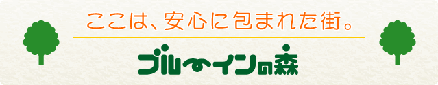ここは、安心に包まれた街。ブルーインの森